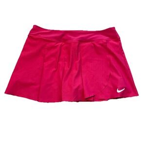 Nike Dri-Fit Advantage Tennis Skirt Women's Large Fuchsia Cherry Pink See Pics!